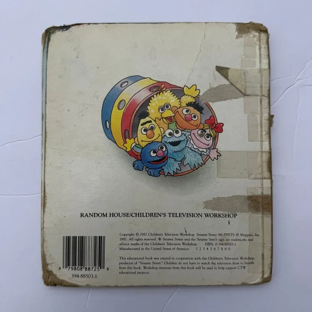 Vintage Sesame Street Little Golden Books Cookie Monster Big Bird Retro Nursery